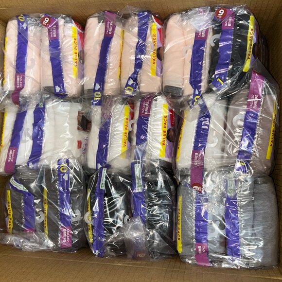 Hanes Women’s Tagless Briefs – LOT 70 - 180 pcs – 18 packs (10 ea) – Sz 6 - NEW - Picture 2 of 3